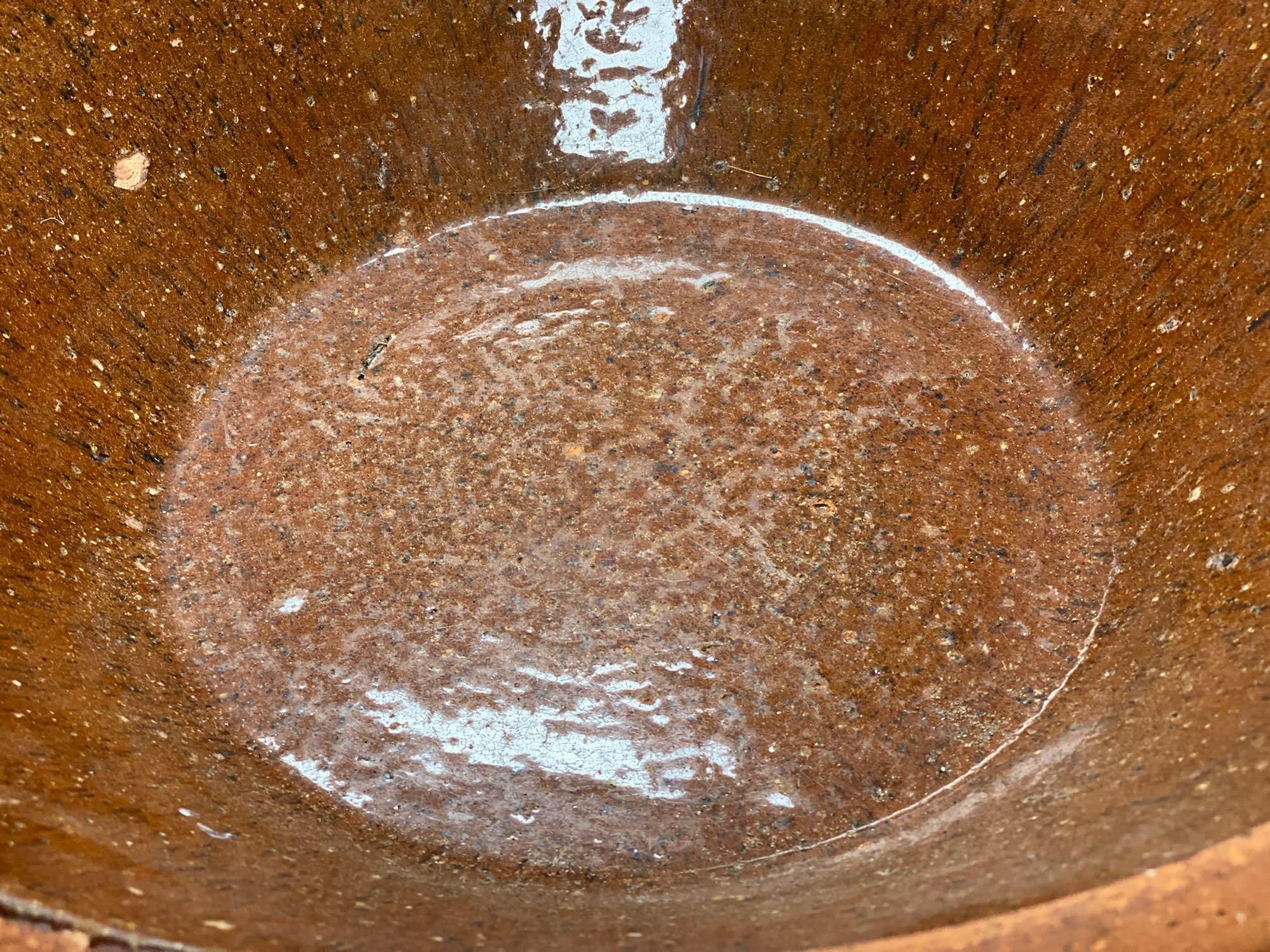 A 19th century Sussex terracotta basin